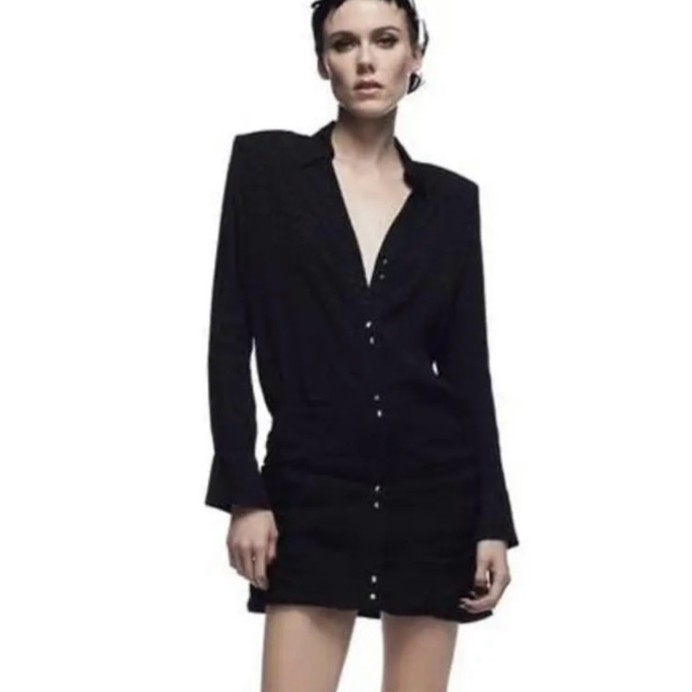 ZARA . Elegant Black Women's Dress